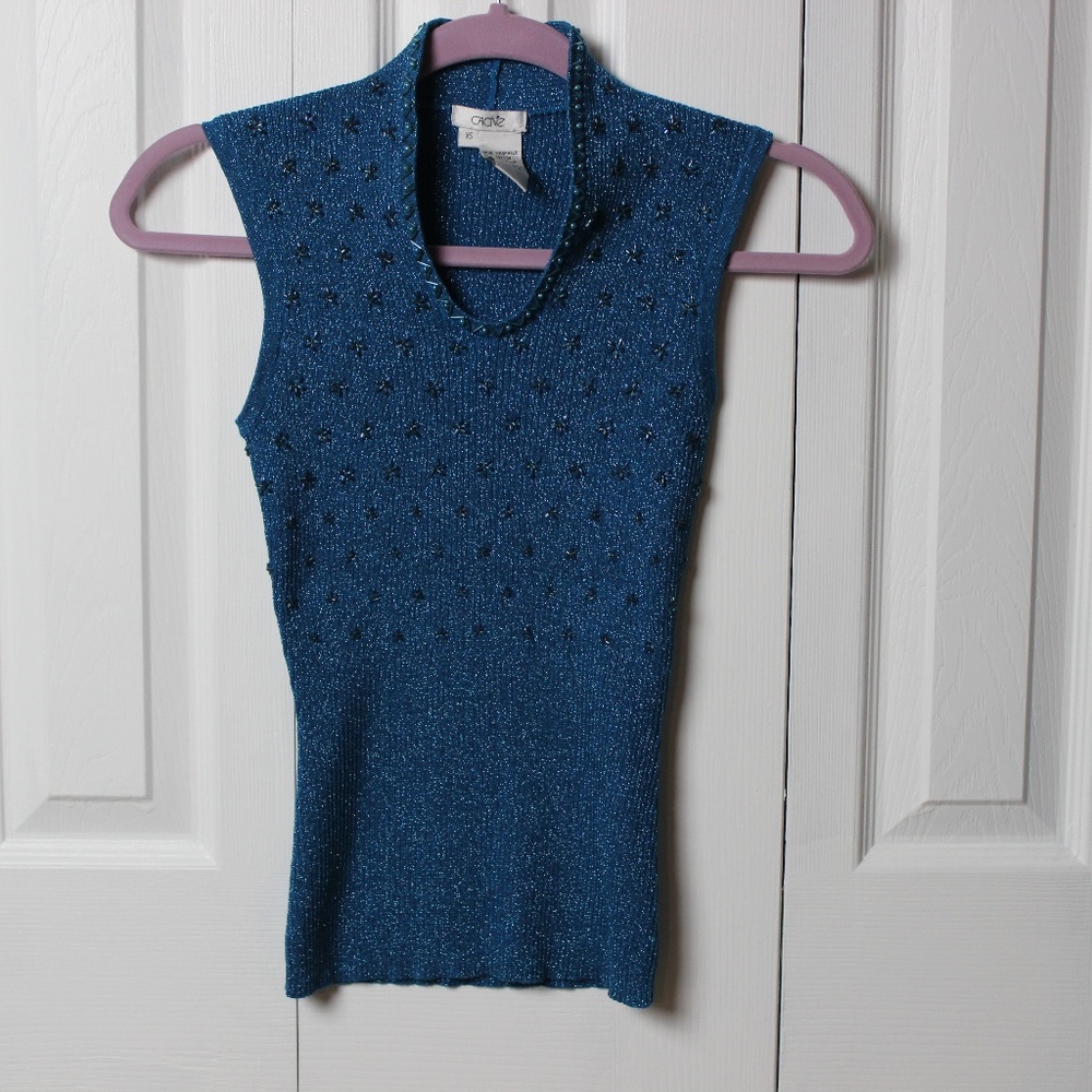 Cache sparkle beaded top